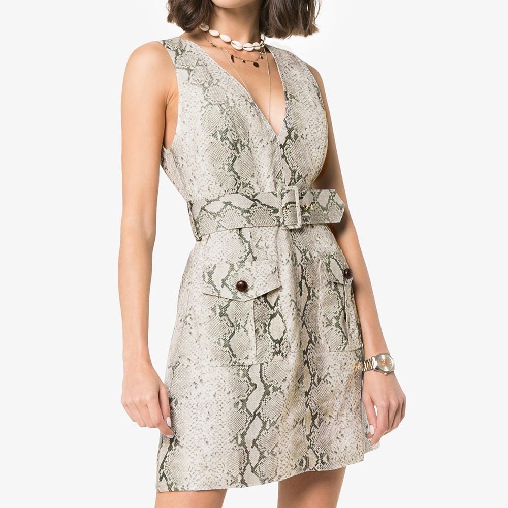 NWT Zimmermann Corsage Python Safari Dress sz 1